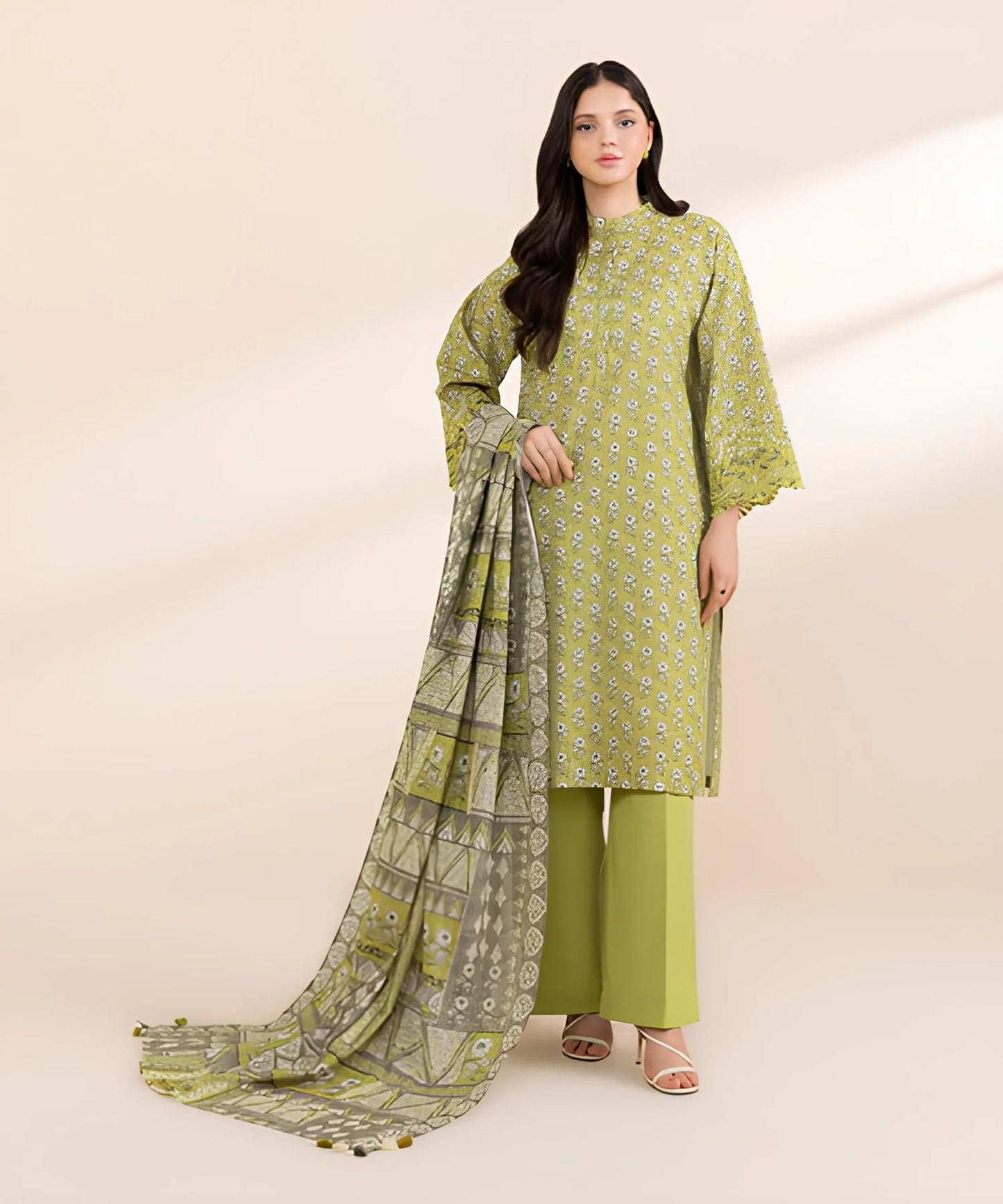 SAPPHIRE | UNSTITCHED 3 PIECE EMBROIDERED CAMBRIC SUIT