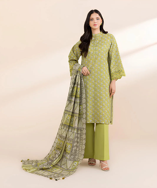 SAPPHIRE | UNSTITCHED 3 PIECE EMBROIDERED CAMBRIC SUIT