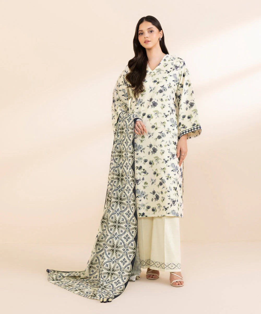 SAPPHIRE | UNSTITCHED 1 PIECE PRINTED CAMBRIC SHIRT