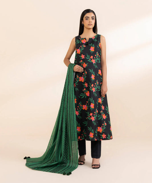 SAPPHIRE | UNSTITCHED 3 PIECE PRINTED CAMBRIC SUIT