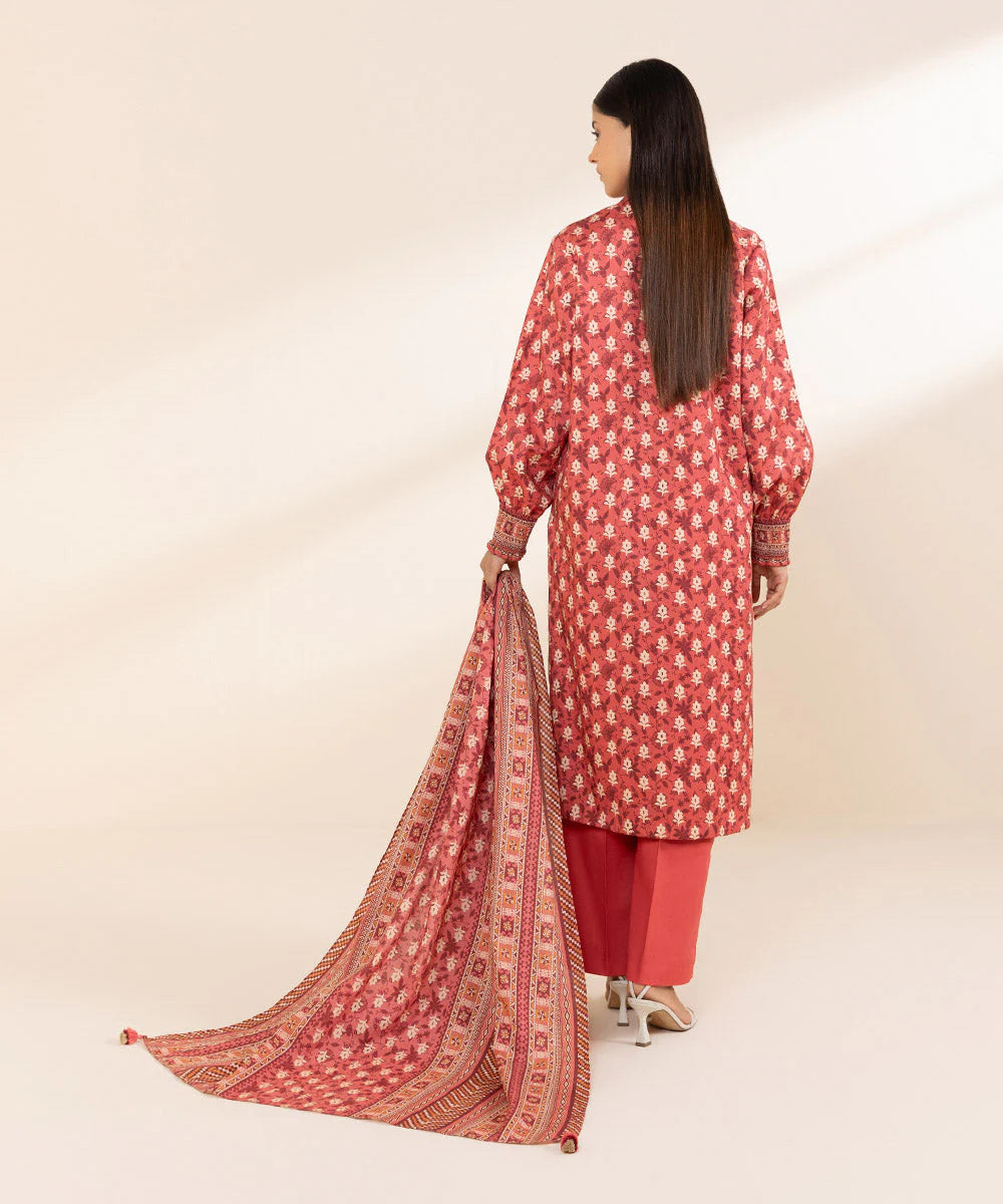 SAPPHIRE | UNSTITCHED 3 PIECE PRINTED LINEN SUIT