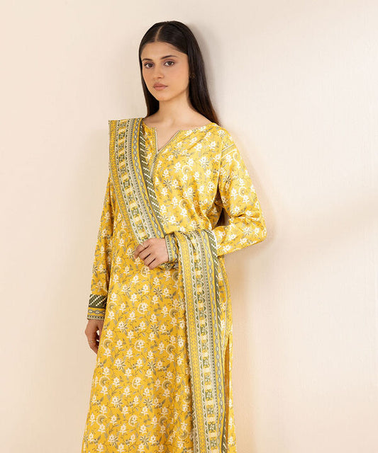 SAPPHIRE | UNSTITCHED 3 PIECE PRINTED LINEN SUIT