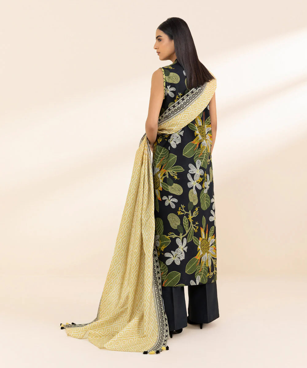 SAPPHIRE | UNSTITCHED 3 PIECE PRINTED KHADDAR SUIT