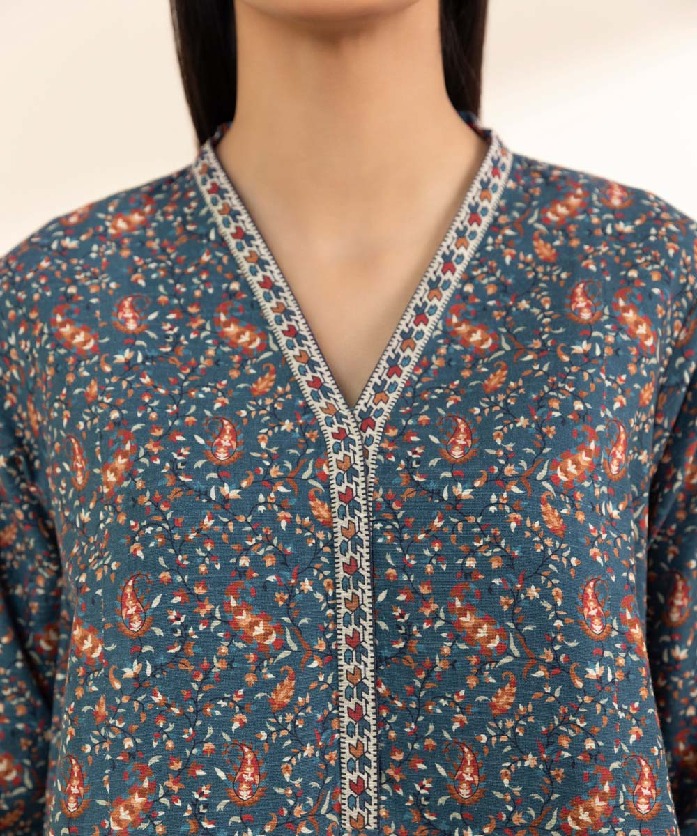 SAPPHIRE | UNSTITCHED 3 PIECE PRINTED LIGHT KHADDAR SUIT