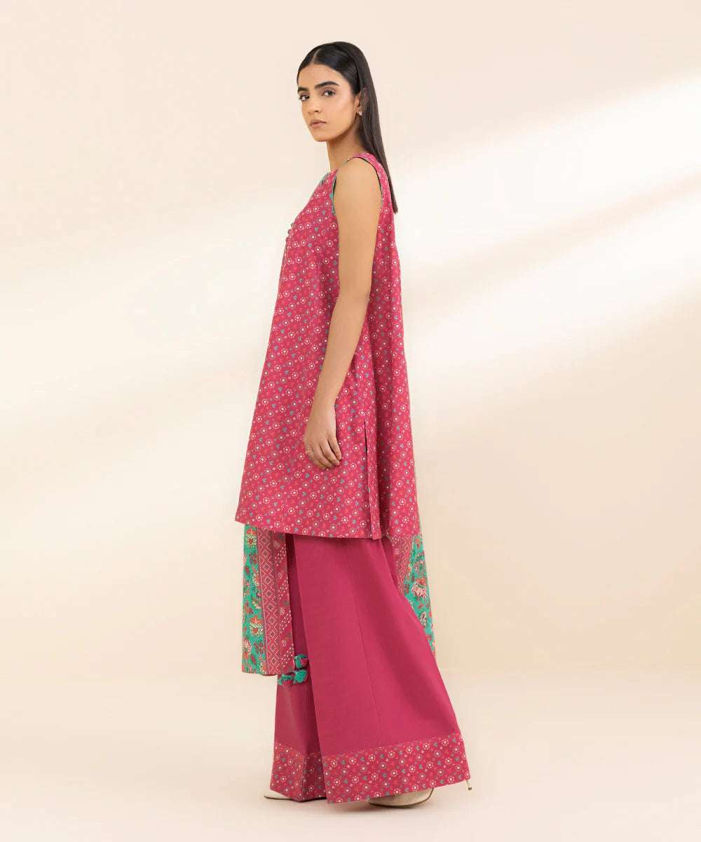 SAPPHIRE | UNSTITCHED 3 PIECE PRINTED LIGHT KHADDAR SUIT
