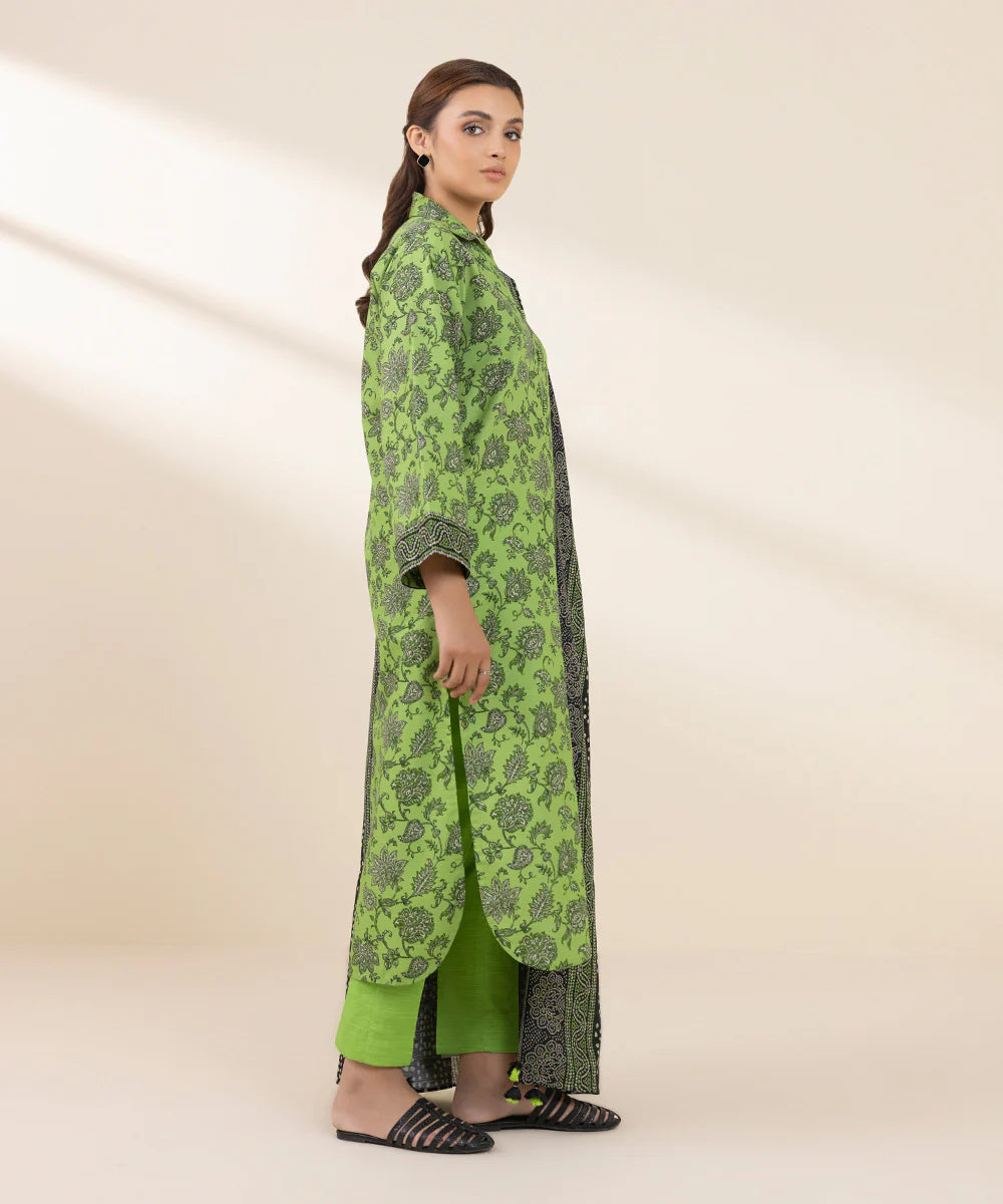 SAPPHIRE | UNSTITCHED 3 PIECE PRINTED LIGHT KHADDAR SUIT