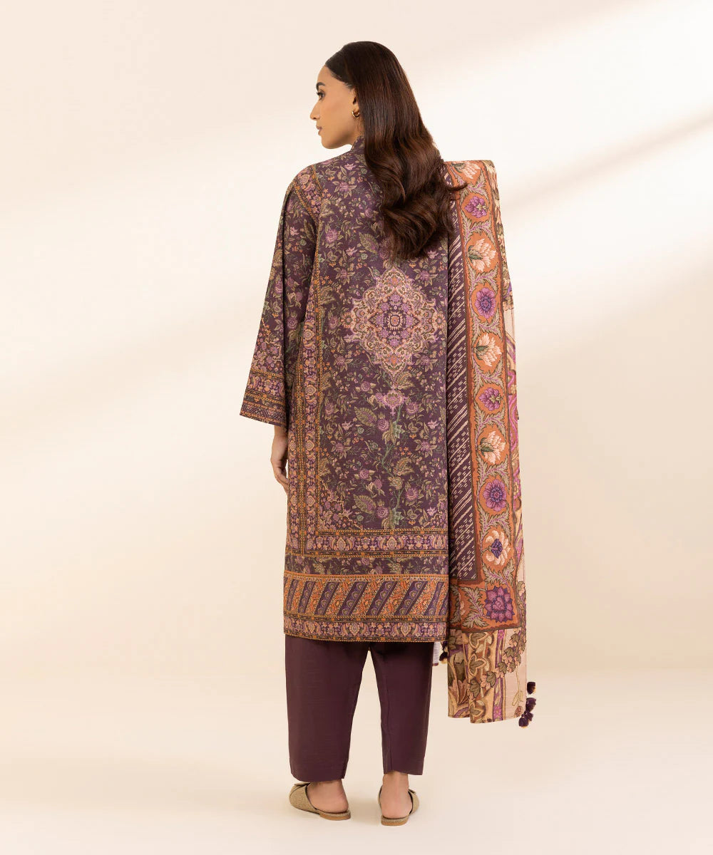 SAPPHIRE | UNSTITCHED 3 PIECE PRINTED LIGHT KHADDAR SUIT