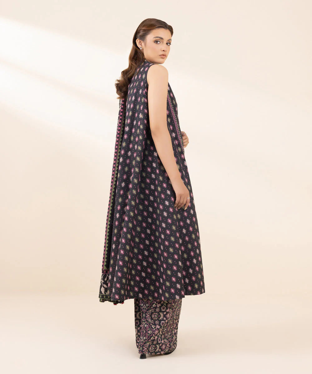SAPPHIRE | UNSTITCHED 3 PIECE PRINTED COTTON JACQUARD SUIT