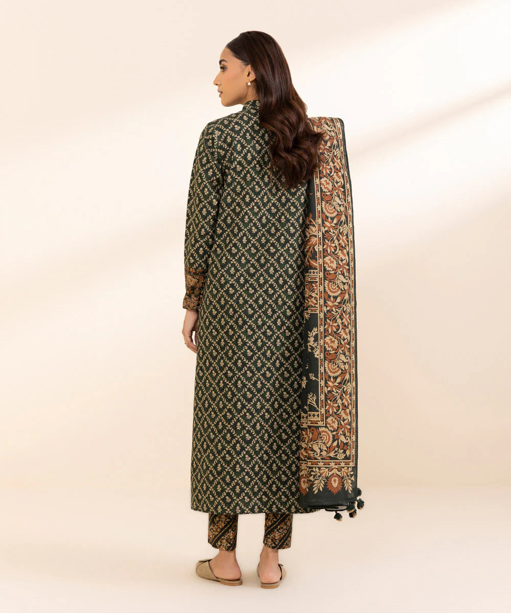 SAPPHIRE | UNSTITCHED 3 PIECE PRINTED LIGHT KHADDAR SUIT