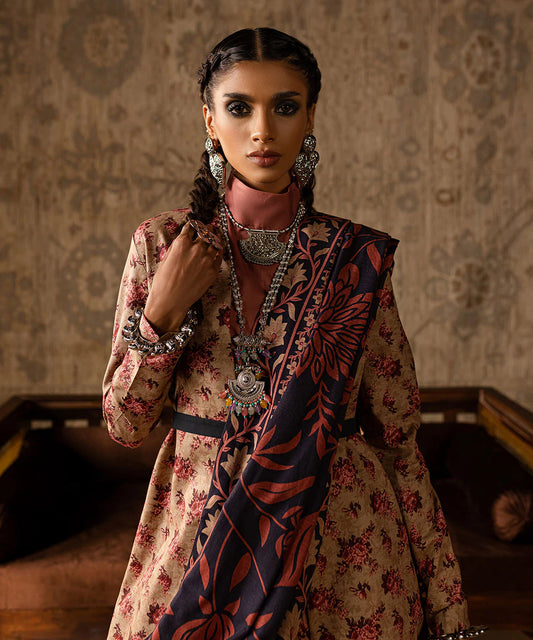 SAPPHIRE | UNSTITCHED 3 PIECE PRINTED LIGHT KHADDAR SUIT
