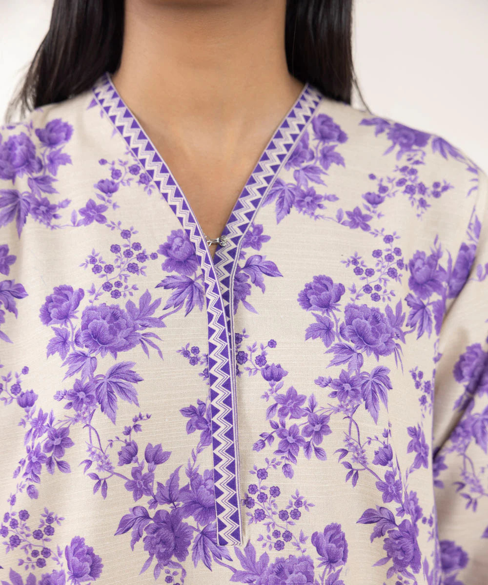 SAPPHIRE | UNSTITCHED 3 PIECE PRINTED KHADDAR SUIT