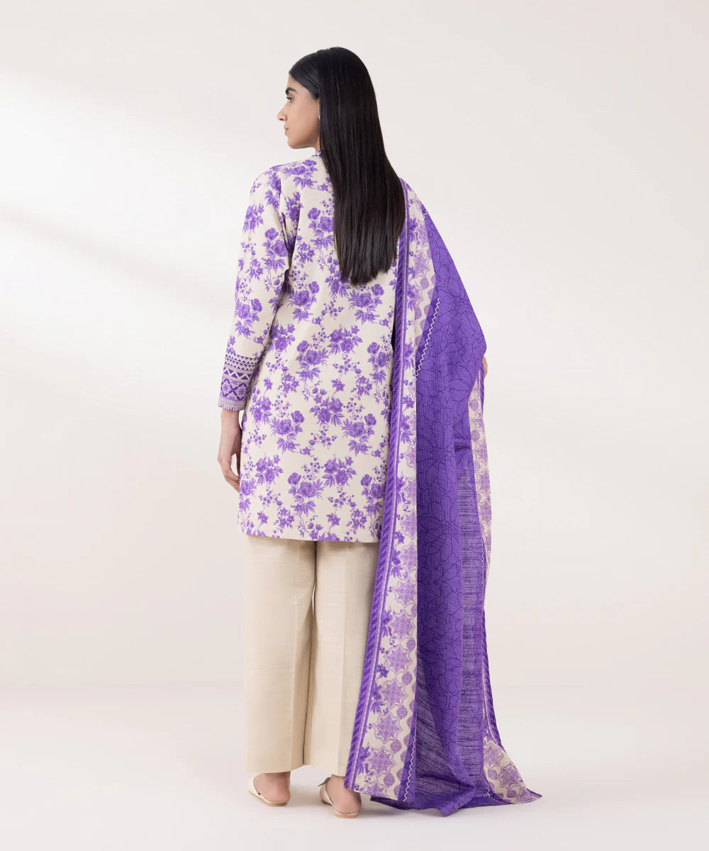 SAPPHIRE | UNSTITCHED 3 PIECE PRINTED KHADDAR SUIT