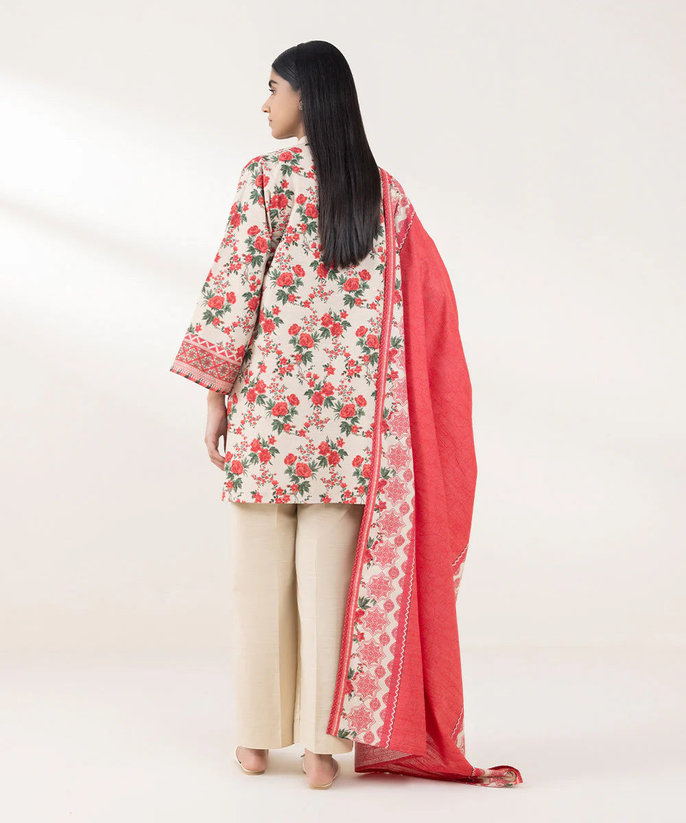 SAPPHIRE | UNSTITCHED 3 PIECE PRINTED KHADDAR SUIT