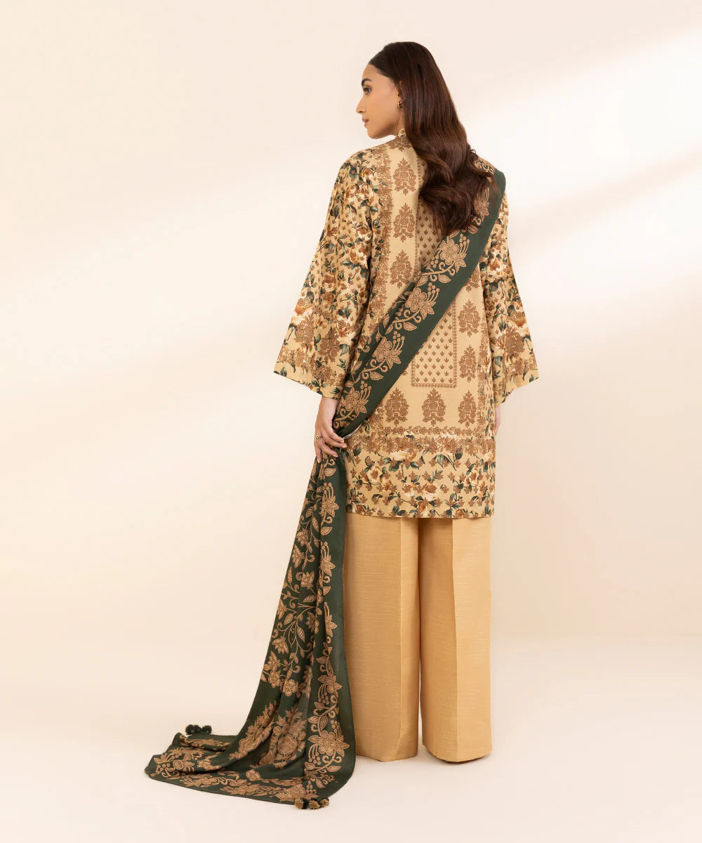 SAPPHIRE | UNSTITCHED 3 PIECE PRINTED LIGHT KHADDAR SUIT