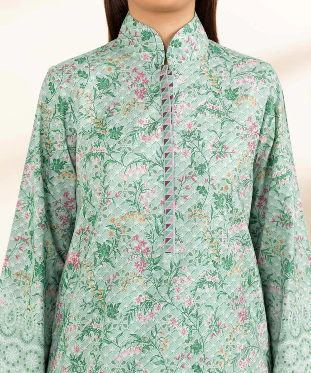 SAPPHIRE | UNSTITCHED 3 PIECE PRINTED COTTON VISCOSE SUIT