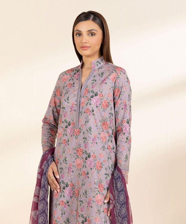 SAPPHIRE | UNSTITCHED 3 PIECE PRINTED COTTON VISCOSE SUIT