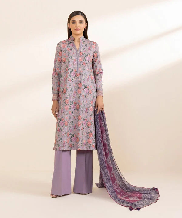SAPPHIRE | UNSTITCHED 3 PIECE PRINTED COTTON VISCOSE SUIT