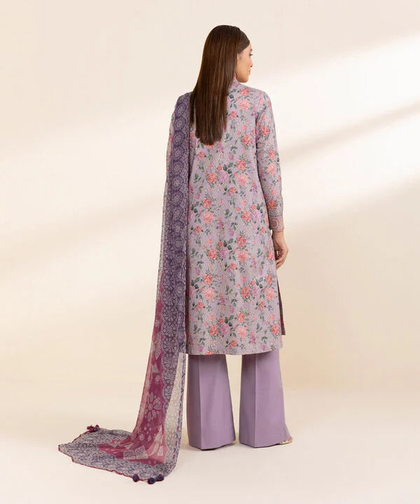 SAPPHIRE | UNSTITCHED 3 PIECE PRINTED COTTON VISCOSE SUIT