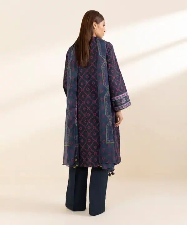 SAPPHIRE | UNSTITCHED 3 PIECE PRINTED COTTON SUIT