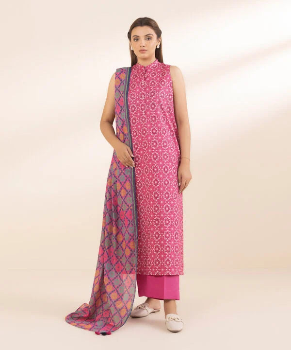 SAPPHIRE | UNSTITCHED 3 PIECE PRINTED LAWN SUIT