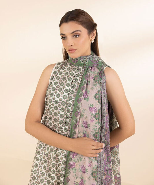 SAPPHIRE | UNSTITCHED 3 PIECE PRINTED LAWN SUIT
