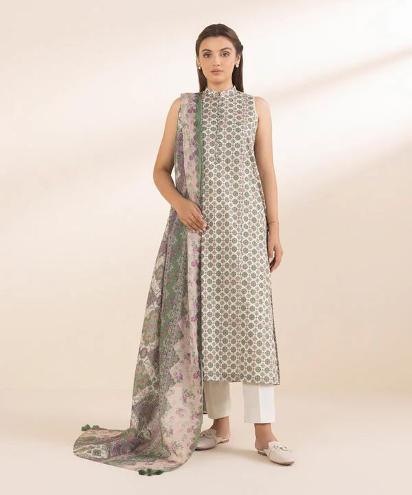 SAPPHIRE | UNSTITCHED 3 PIECE PRINTED LAWN SUIT