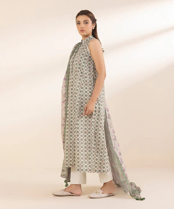 SAPPHIRE | UNSTITCHED 3 PIECE PRINTED LAWN SUIT