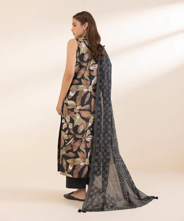 SAPPHIRE | UNSTITCHED 3 PIECE PRINTED COTTON SUIT