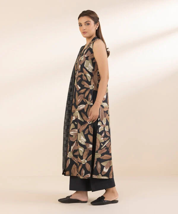 SAPPHIRE | UNSTITCHED 3 PIECE PRINTED COTTON SUIT