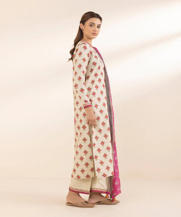SAPPHIRE | UNSTITCHED 3 PIECE PRINTED COTTON SUIT