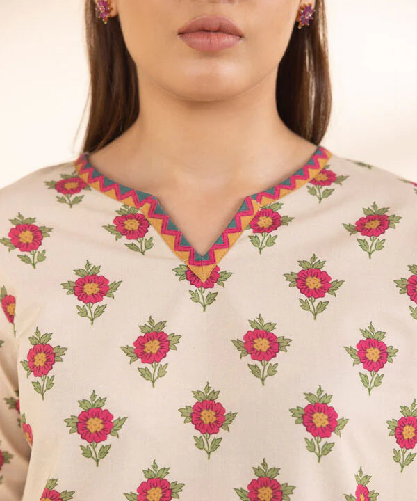 SAPPHIRE | UNSTITCHED 3 PIECE PRINTED COTTON SUIT
