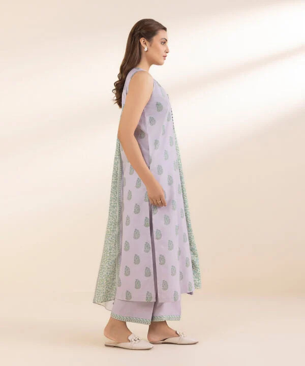 SAPPHIRE | UNSTITCHED 3 PIECE PRINTED COTTON SUIT