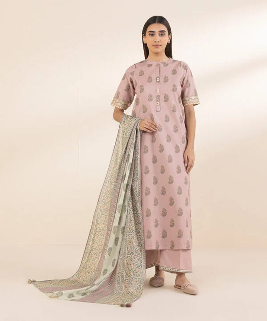 SAPPHIRE | UNSTITCHED 3 PIECE PRINTED COTTON SUIT