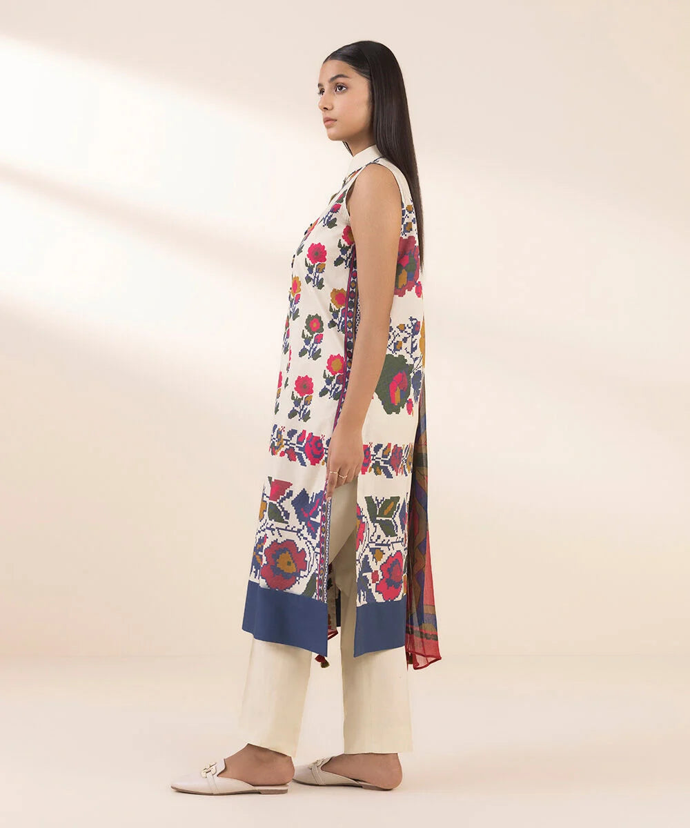 SAPPHIRE | UNSTITCHED 3 PIECE PRINTED LAWN SUIT
