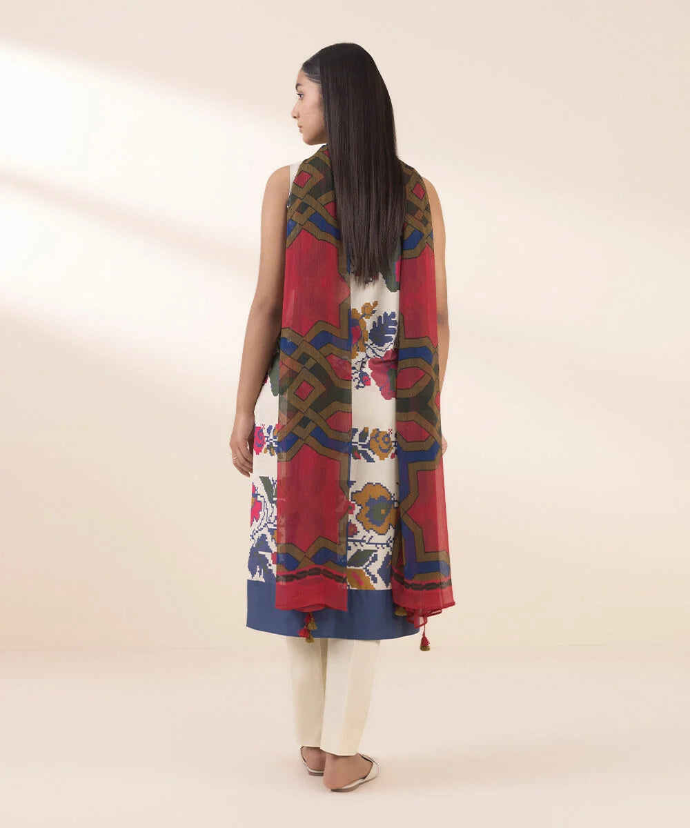 SAPPHIRE | UNSTITCHED 3 PIECE PRINTED LAWN SUIT