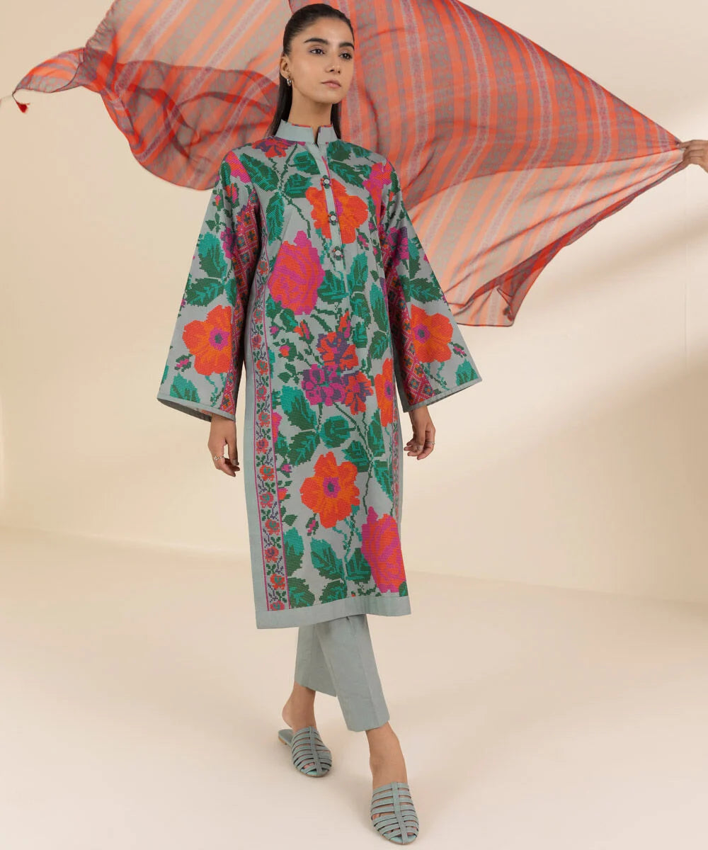 SAPPHIRE | UNSTITCHED 3 PIECE PRINTED LAWN SUIT