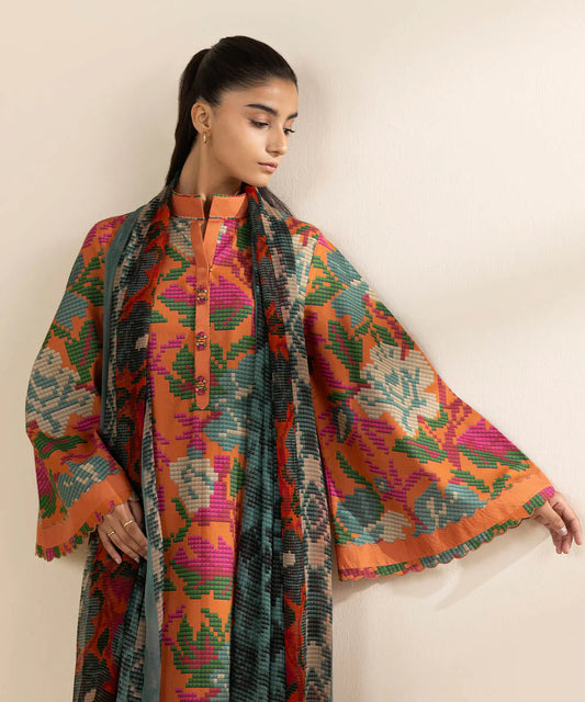 SAPPHIRE | UNSTITCHED 3 PIECE PRINTED LAWN SUIT