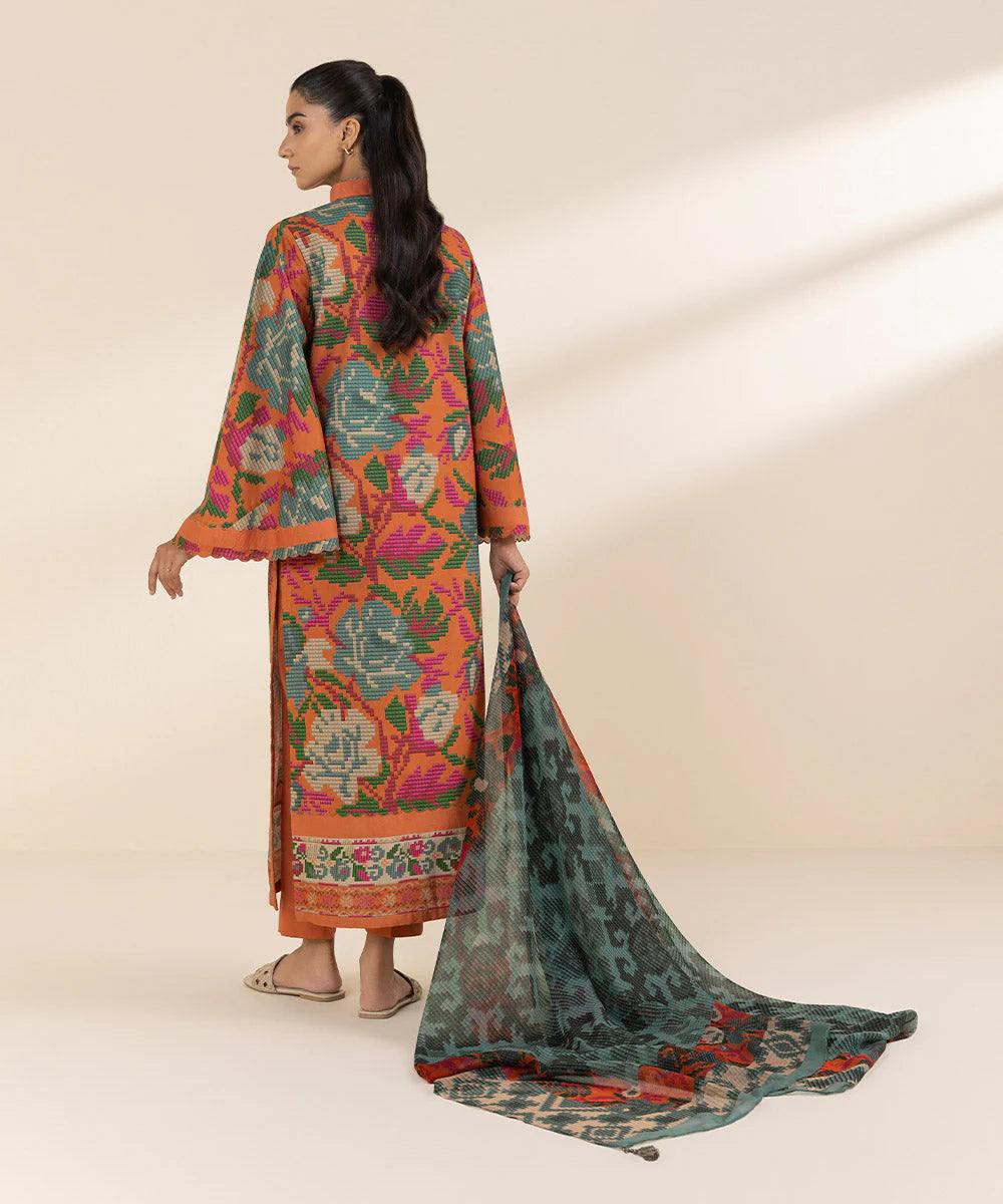 SAPPHIRE | UNSTITCHED 3 PIECE PRINTED LAWN SUIT