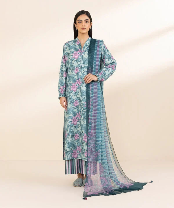 SAPPHIRE | UNSTITCHED 3 PIECE PRINTED LAWN SUIT