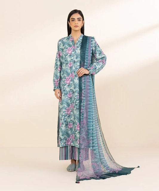 SAPPHIRE | UNSTITCHED 3 PIECE PRINTED LAWN SUIT