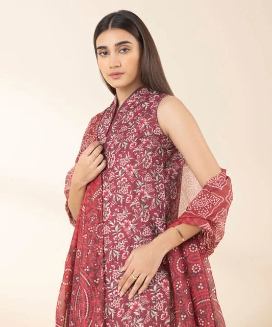 SAPPHIRE | UNSTITCHED 3 PIECE PRINTED COTTON SUIT