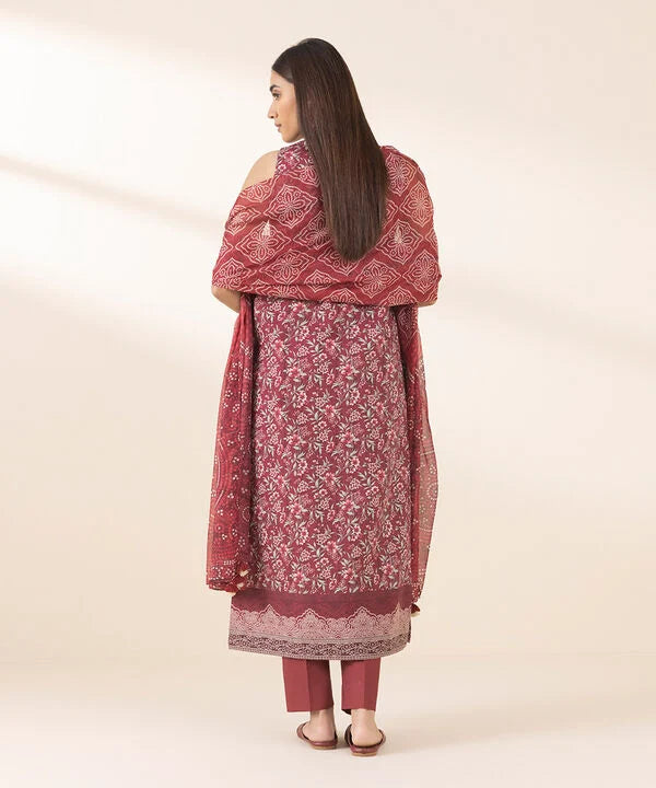 SAPPHIRE | UNSTITCHED 3 PIECE PRINTED COTTON SUIT