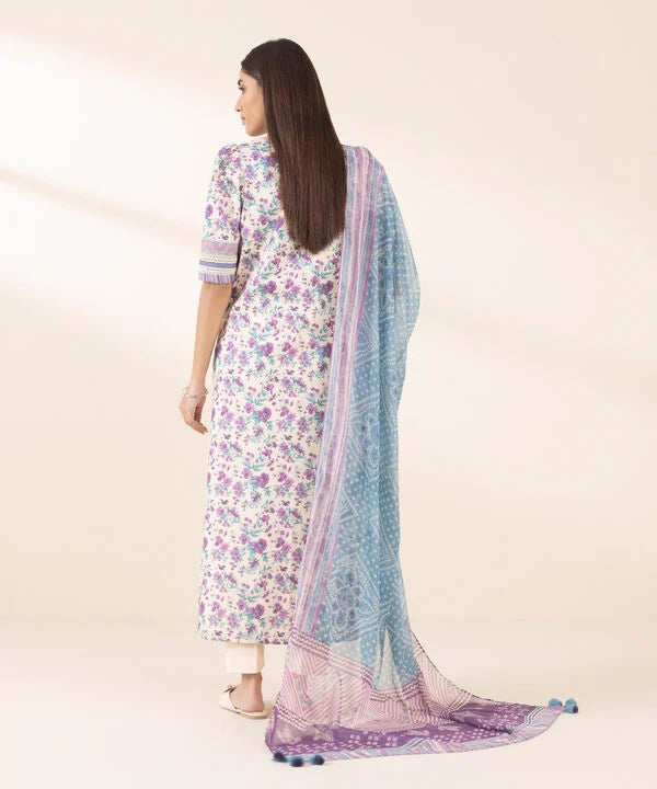 SAPPHIRE | UNSTITCHED 3 PIECE PRINTED COTTON SUIT