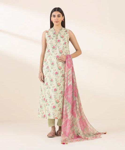 SAPPHIRE | UNSTITCHED 3 PIECE PRINTED LAWN SUIT