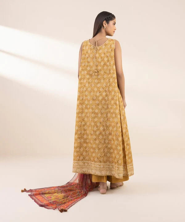 SAPPHIRE | UNSTITCHED 3 PIECE PRINTED ZARI LAWN SUIT