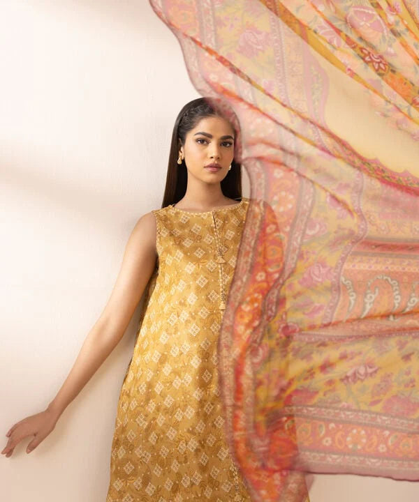 SAPPHIRE | UNSTITCHED 3 PIECE PRINTED ZARI LAWN SUIT