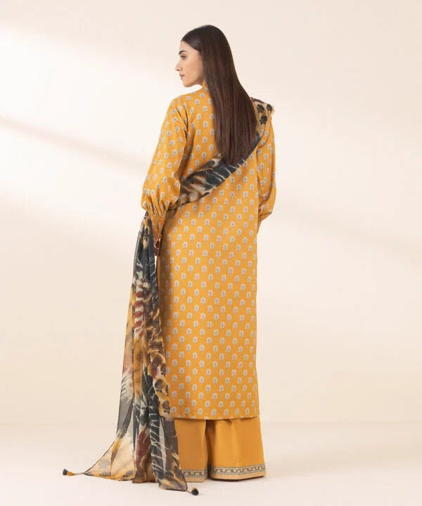 SAPPHIRE | UNSTITCHED 3 PIECE PRINTED COTTON VISCOSE SUIT