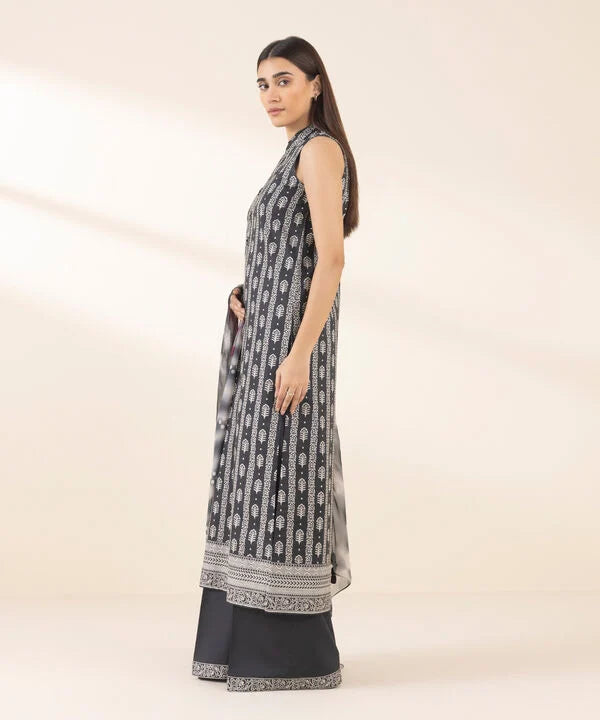 SAPPHIRE | UNSTITCHED 3 PIECE PRINTED COTTON VISCOSE SUIT