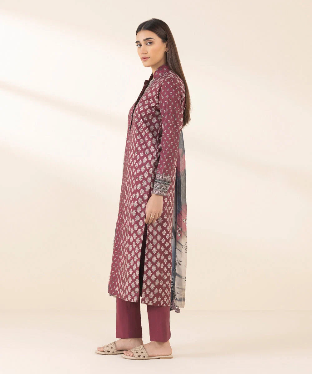 SAPPHIRE | UNSTITCHED 3 PIECE PRINTED COTTON VISCOSE SUIT