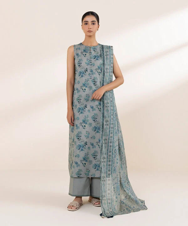 SAPPHIRE | UNSTITCHED 3 PIECE PRINTED LAWN SUIT